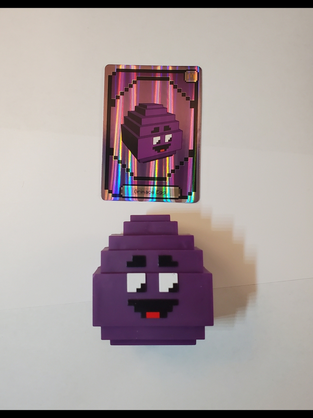 Grimace Egg + Card w/code 2025 McDonald's Minecraft(Code Not Used)